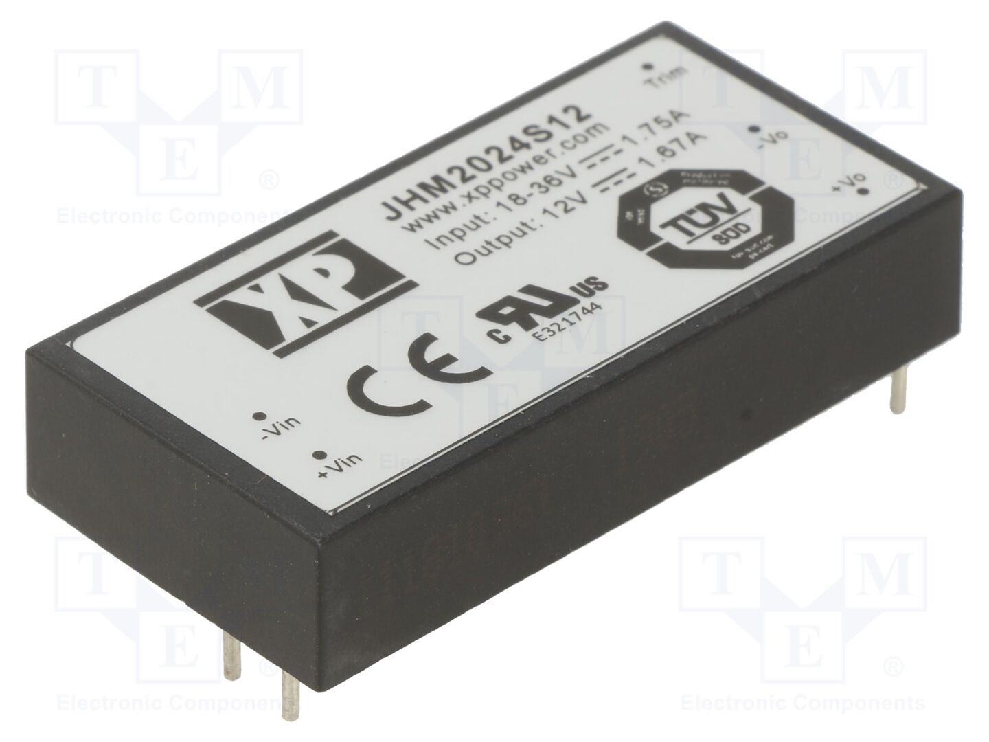 XP POWER JHM2024S12 DC/DC-muunnin 20W, 18÷36VDC/12VDC