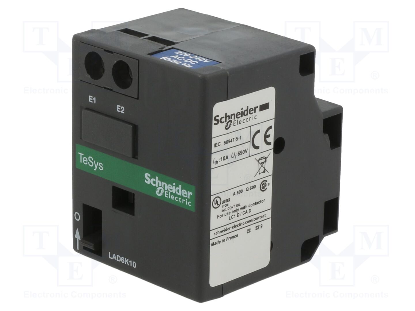 SCHNEIDER ELECTRIC LAD6K10M Lukituslohko 220-240VAC/VDC