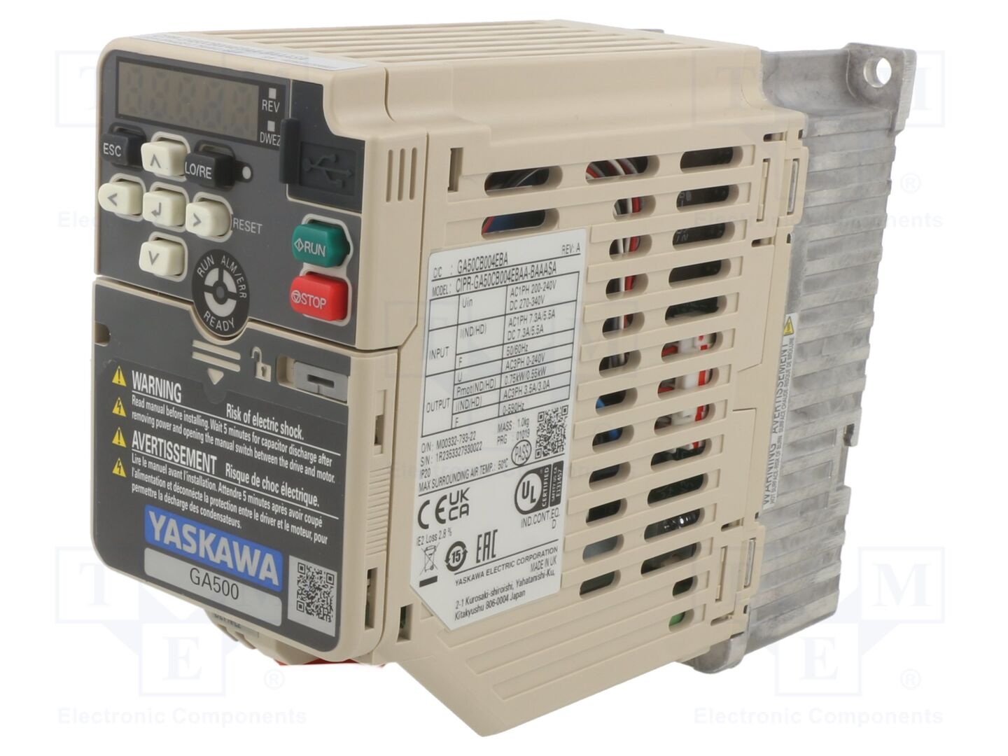 YASKAWA CIPR-GA50CB004EBAA Vektoritaajuusmuuttaja 200-240VAC
