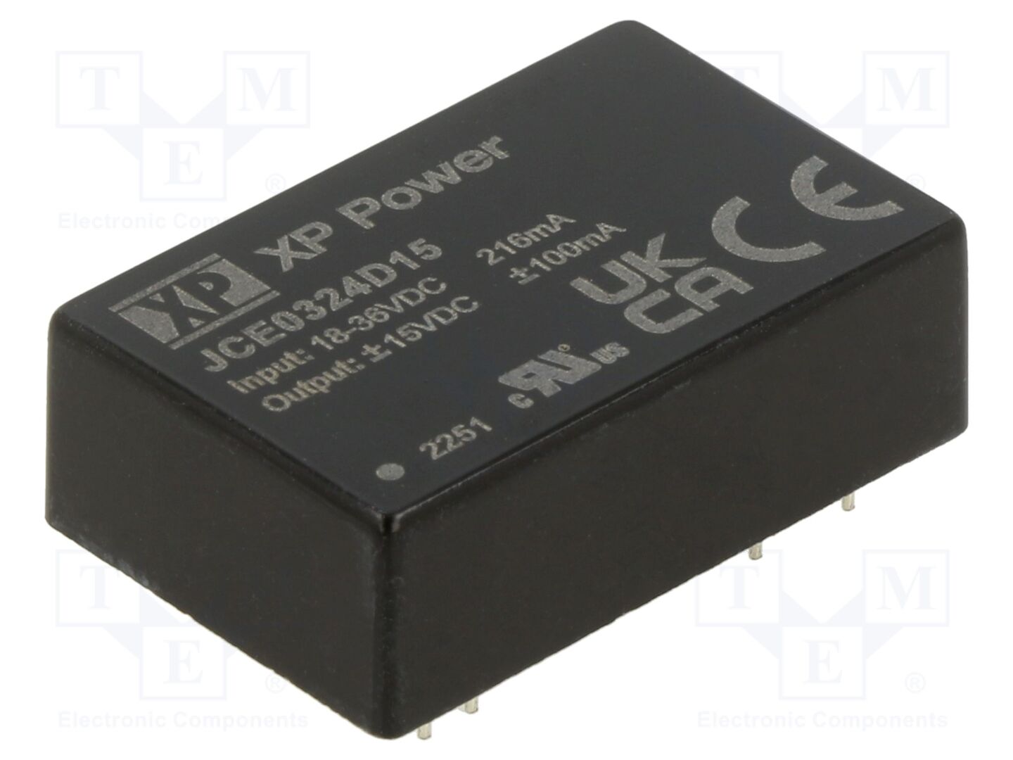 XP POWER JCE0324D15 DC/DC-muunnin 3W
