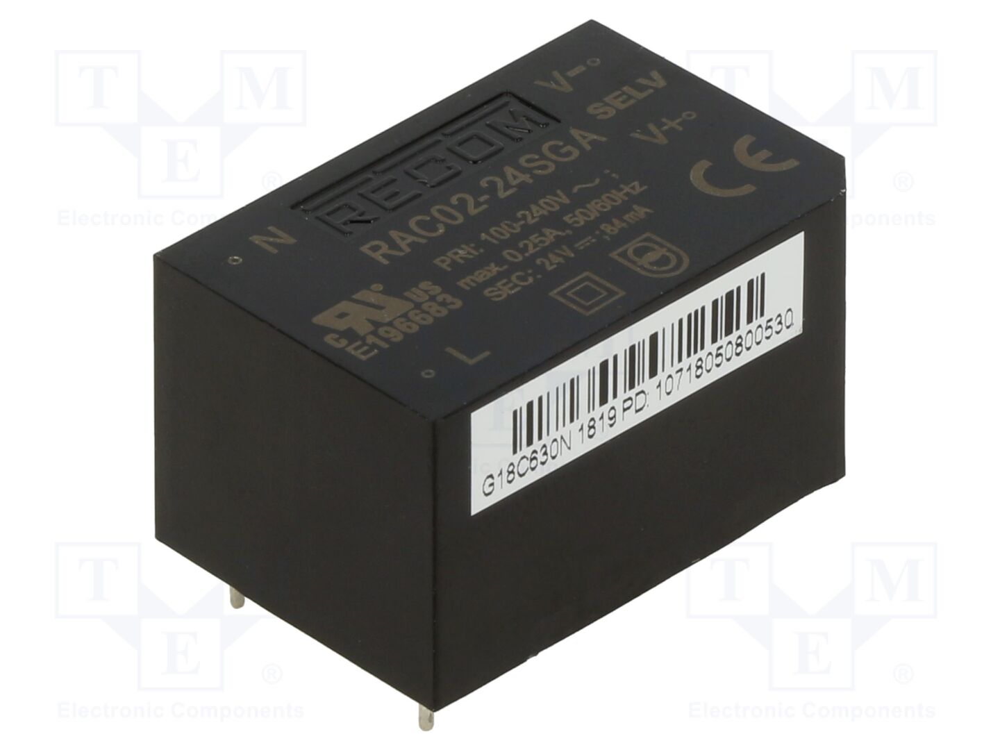 RECOM RAC02-24SGA AC/DC-muunnin 2W