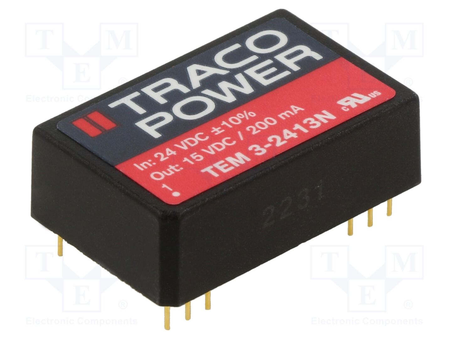 TRACO POWER TEM3-2413N DC/DC-muunnin 3W