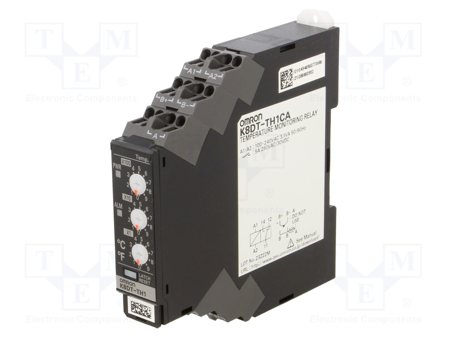 OMRON K8DT-TH1CA Lämpötilavalvontarele 100-240VAC