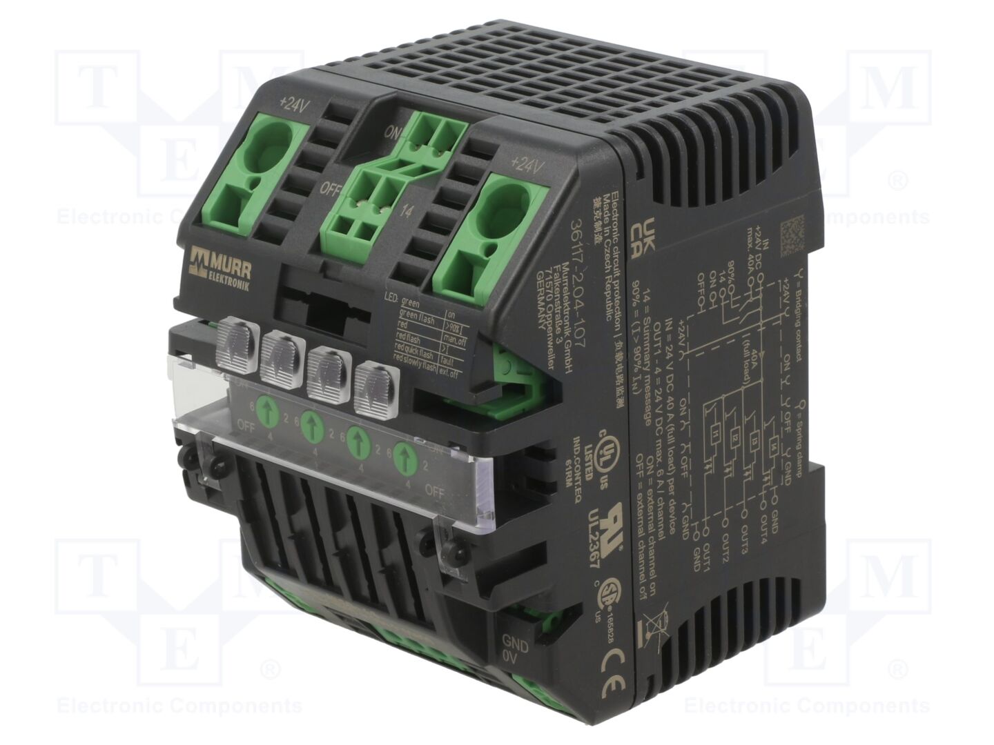 MURRELEKTRONIK 9000-41084-0100600 DIN-kiskosähkönsyöttö 24VDC