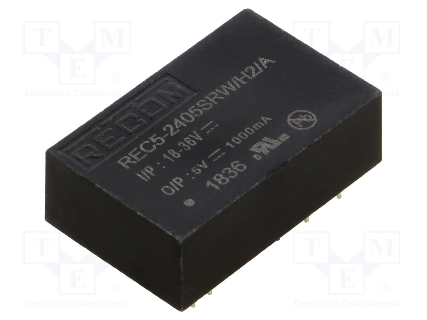 RECOM REC5-2405SRW/H2/A DC/DC-muunnin 5W, 18-36VDC/5VDC
