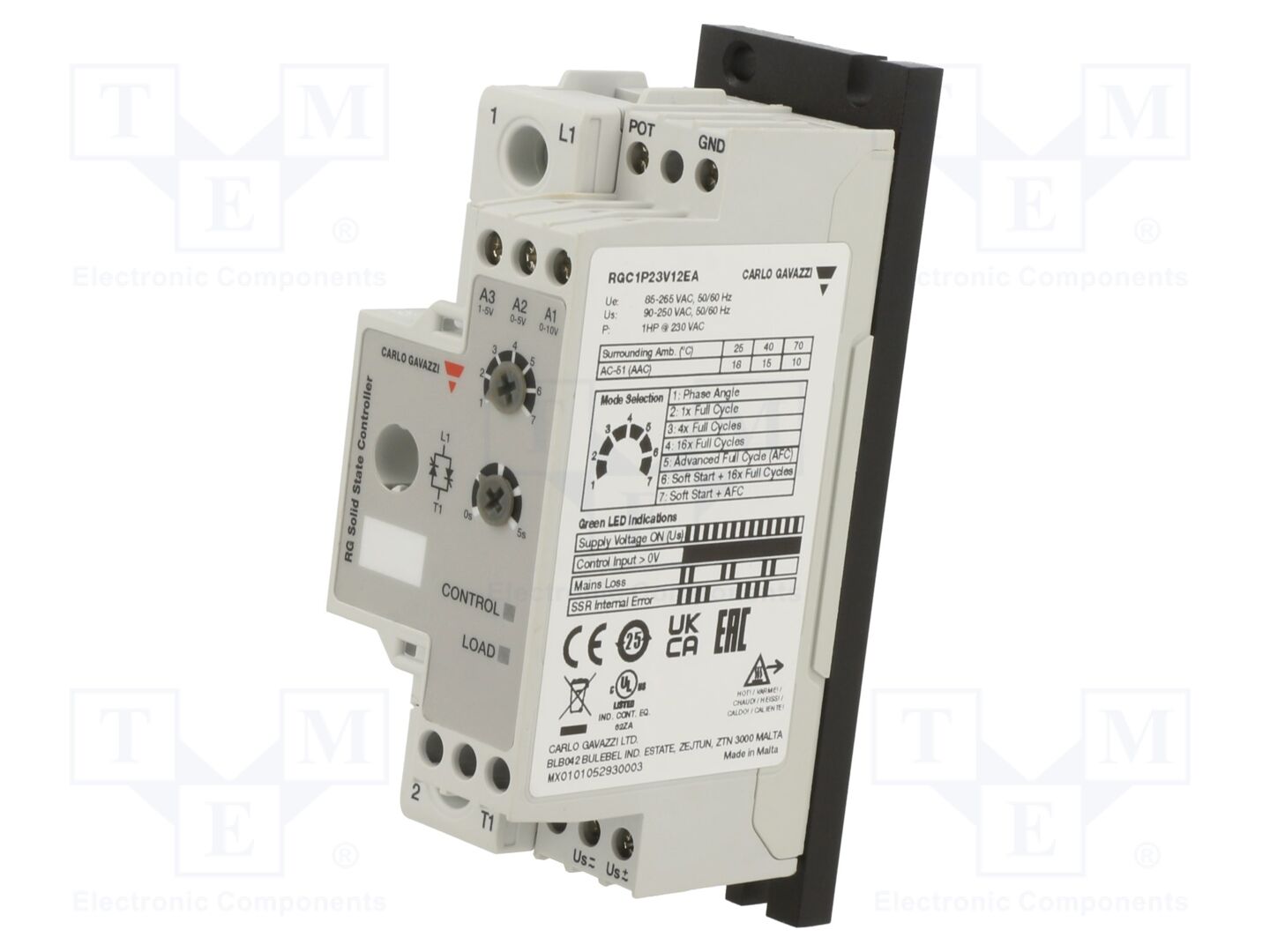 CARLO GAVAZZI RGC1P23V12EA Puolijohderele 15A