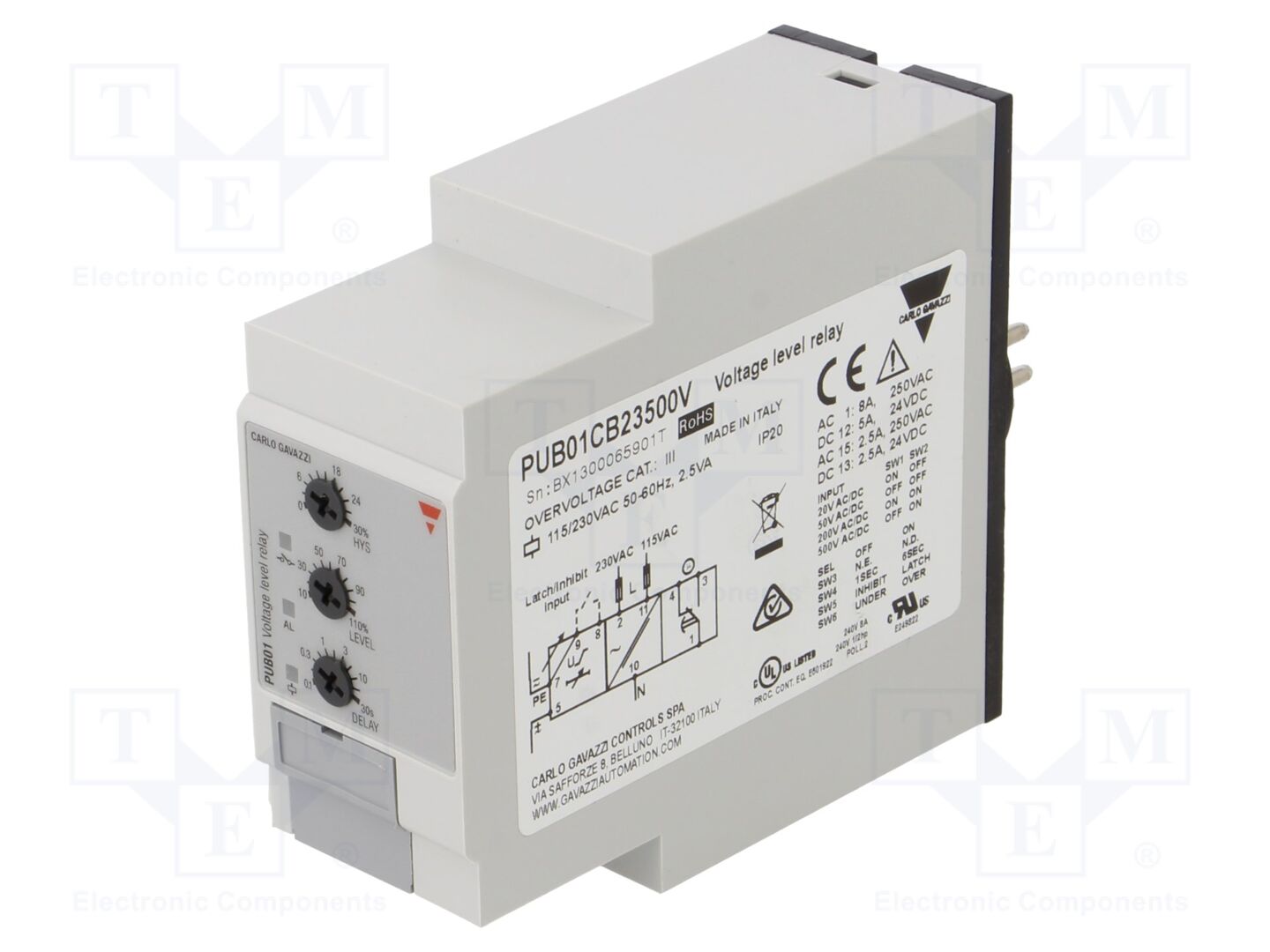 CARLO GAVAZZI PUB01CB23500V Valvontarele 115/230VAC