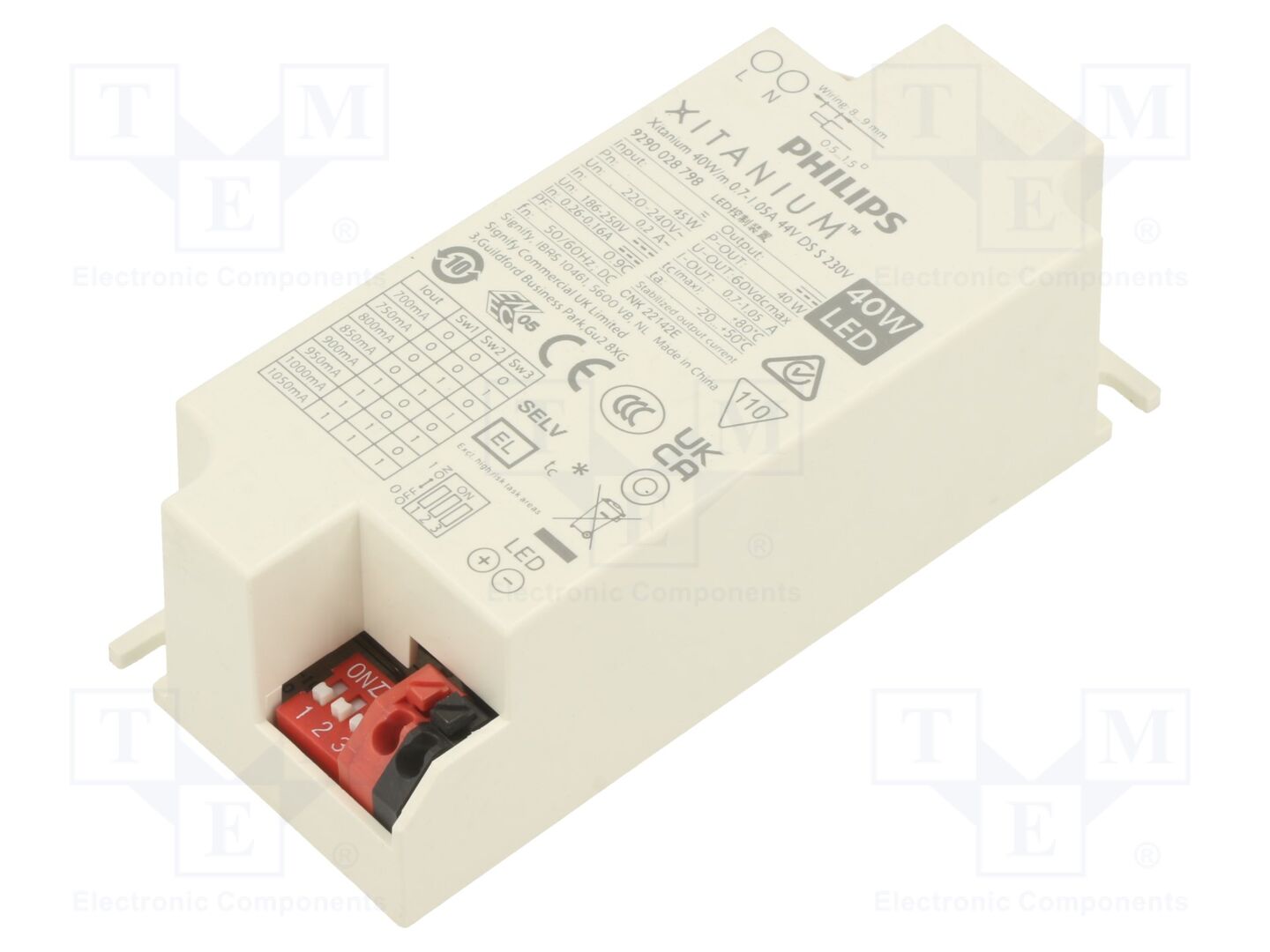 PHILIPS XITANIUM 40W/M Kytkentäsähköinen LED-virtalähde 44V 0.7-1.05A 230V