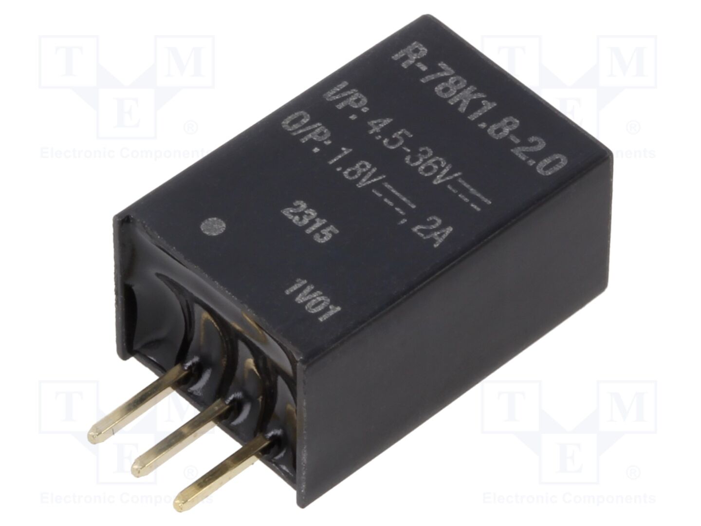 RECOM R-78K1.8-2.0 DC/DC-muunnin 2A, 1.8VDC