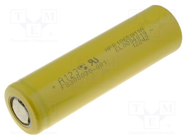A123 SYSTEMS ACCU-18650/A123 Ladattava akku Li-FePO4 3.3V