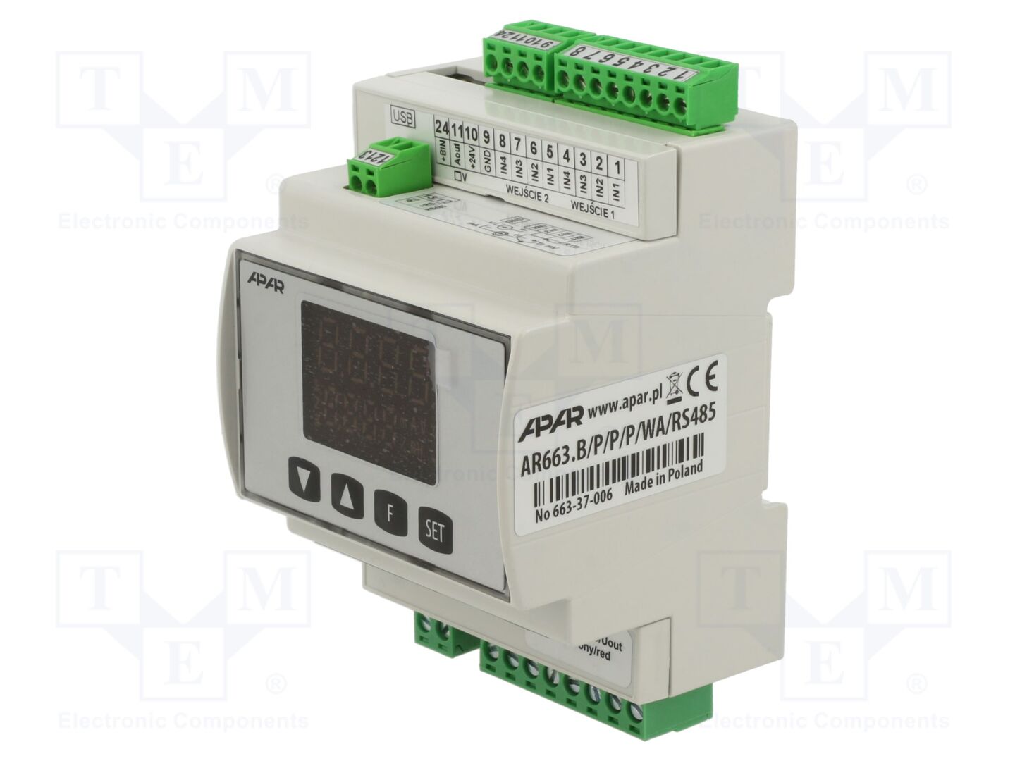 APAR AR663BPPPWARS485 Lämpötilasäädin dual channel