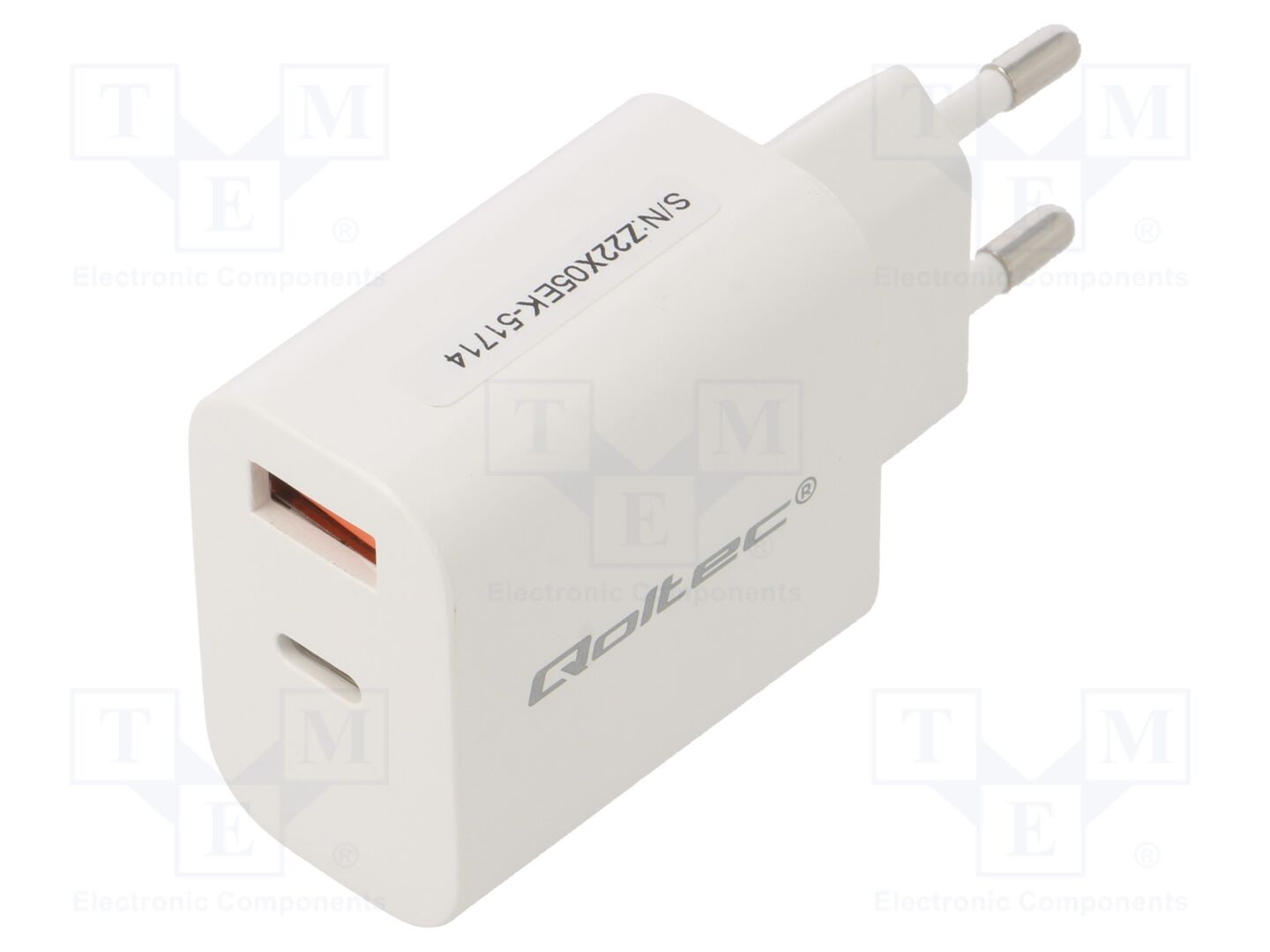 QOLTEC 51714 Kytketty verkkolaite 5VDC 3A 18W
