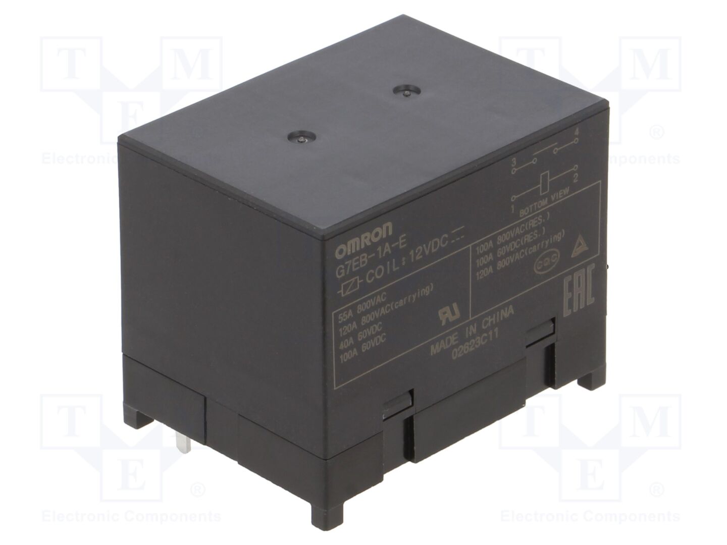 OMRON Electronic Components G7EB-1A-E-12DC Sähkömagneettinen rele 120A