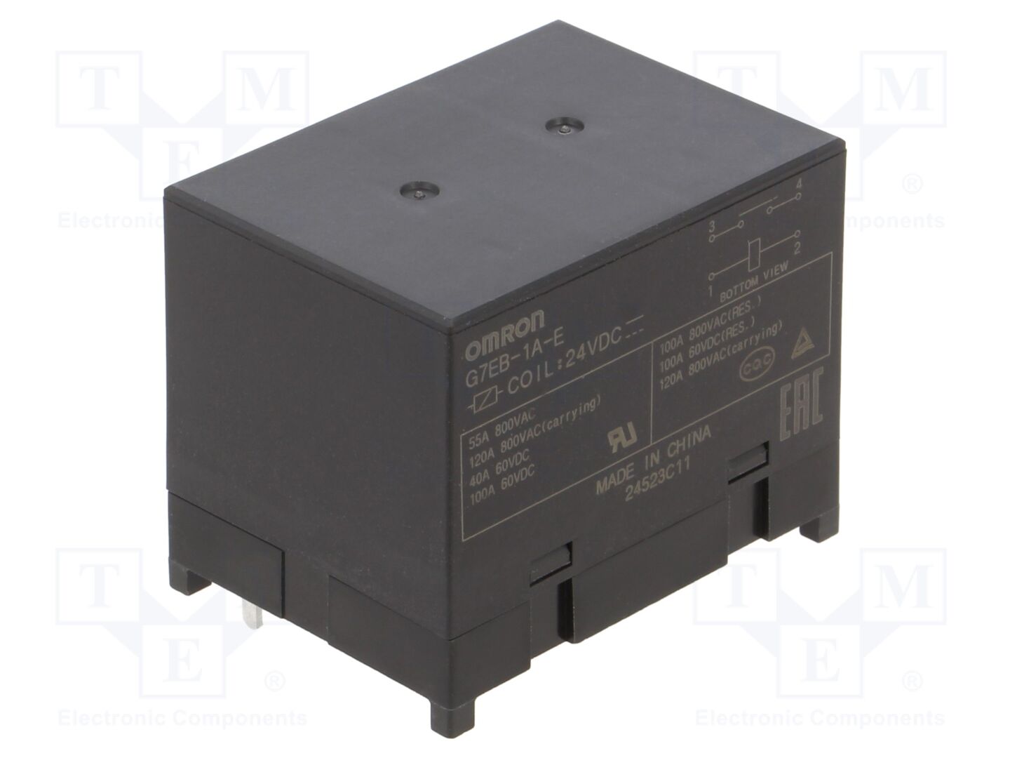 OMRON Electronic Components G7EB-1A-E-24DC Sähkömagneettinen rele 120A