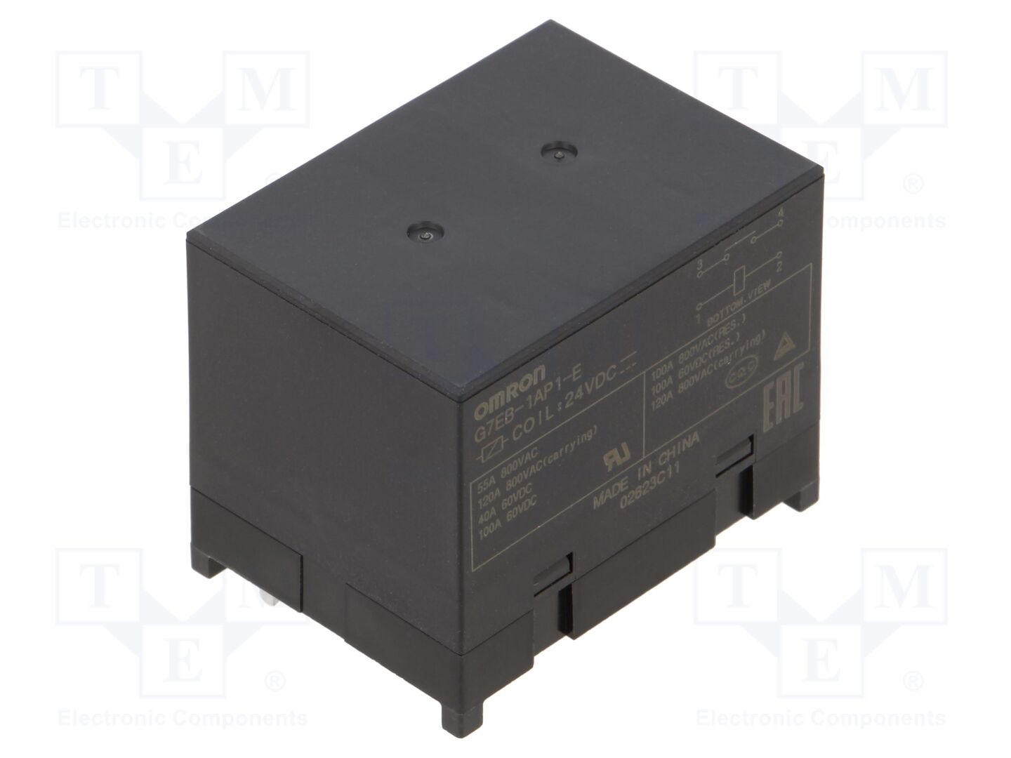 OMRON Electronic Components G7EB-1AP1-E-24DC Sähkömagneettinen rele 120A