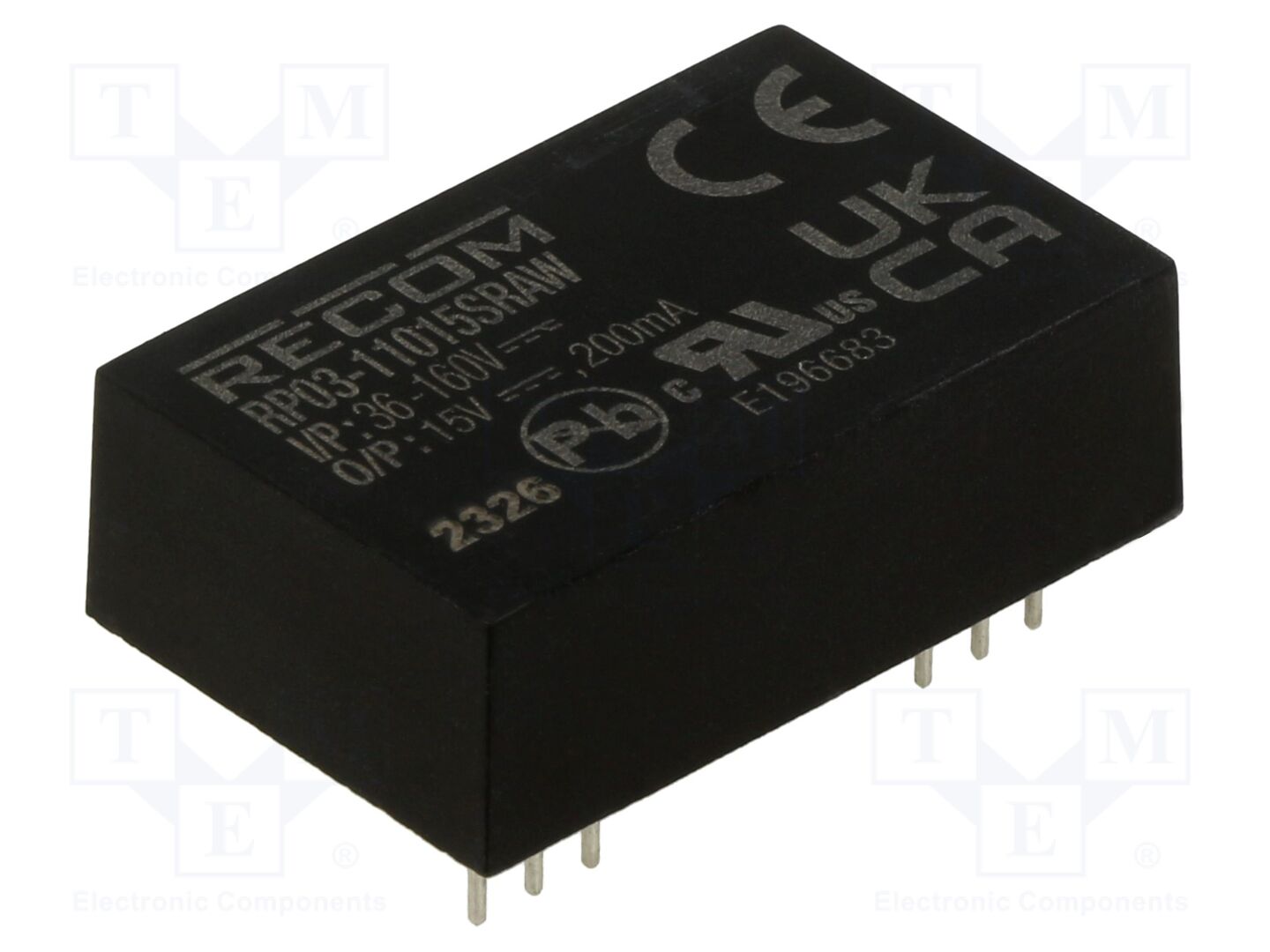 RECOM RP03-11015SRAW DC/DC-muunnin 3W, 15VDC