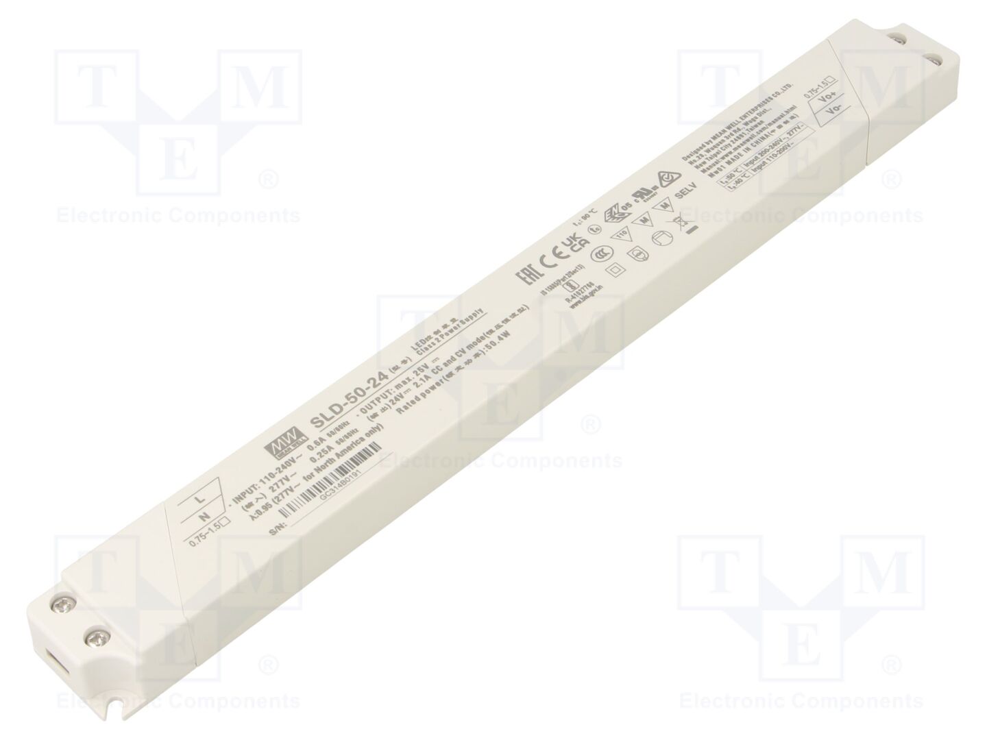 MEAN WELL SLD-50-24 LED-virtalähde 50W 24VDC 2.1A